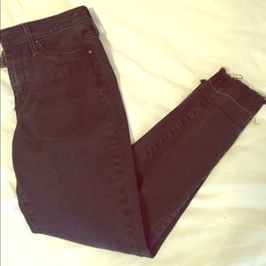 Mossimo black high waist jegging raw hem